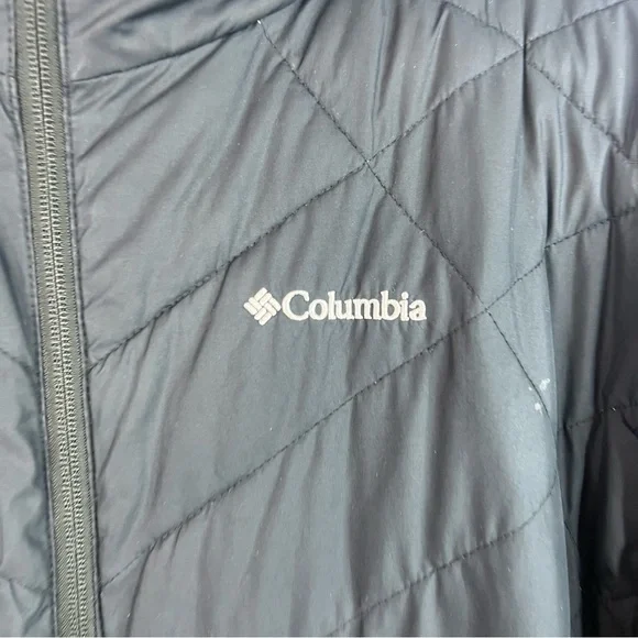 Columbia jacket zip up Women's Quilted Black Ski Jacket omni-heat - Picture 4 of 9